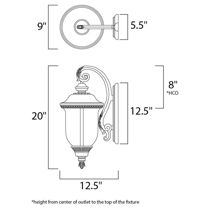 Maxim 40496WGOB - Carriage House VX 2 Light 20" Wall Sconce