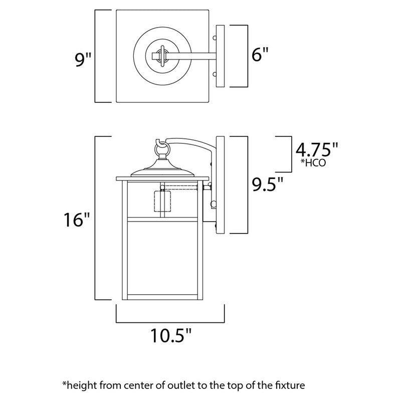 Maxim 4054HOBU - Coldwater 1 Light 16" Wall Sconce