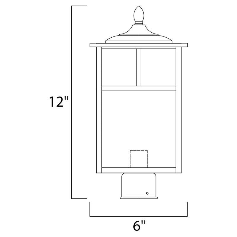 Maxim 4055HOBU - Coldwater 1 Light 12" Post Light