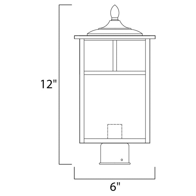 Maxim 4055HOBU - Coldwater 1 Light 12" Post Light