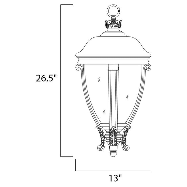 Maxim 41429WGBK - Camden VX 3 Light 27" Pendant