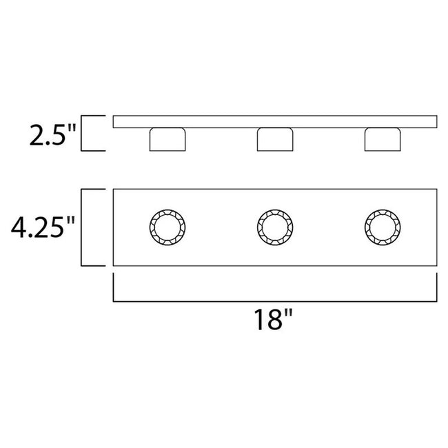 Maxim 4453PC - Essentials - 445x 3 Light 18" Vanity Light