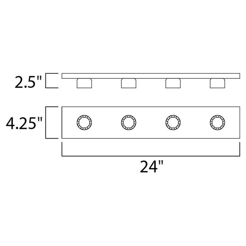 Maxim 4454PC - Essentials - 445x 4 Light 24" Vanity Light