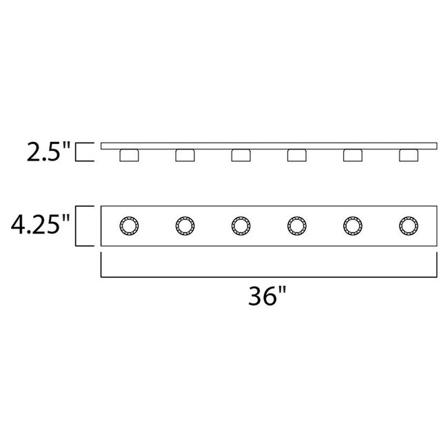 Maxim 4456PC - Essentials - 445x 6 Light 36" Vanity Light