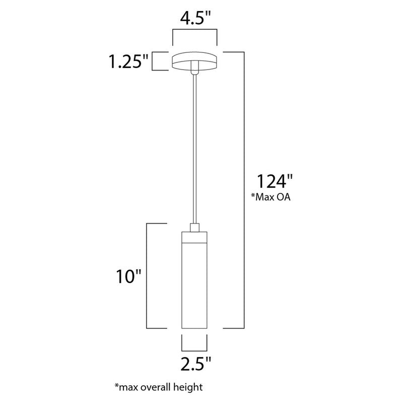 Maxim 53009WTSN - Cilandro 1 Light 10" Pendant