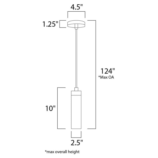 Maxim 53009WTSN - Cilandro 1 Light 10" Pendant