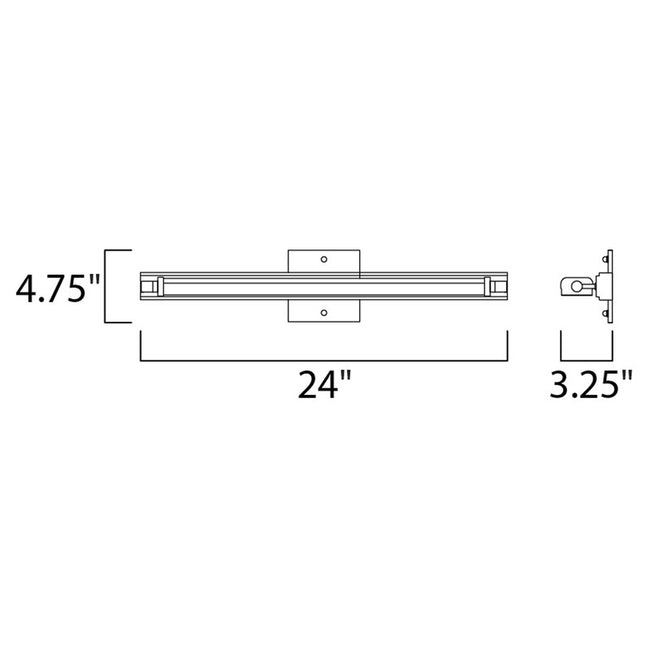 Maxim 53033WTPC - Director 1 Light 24" Vanity Light