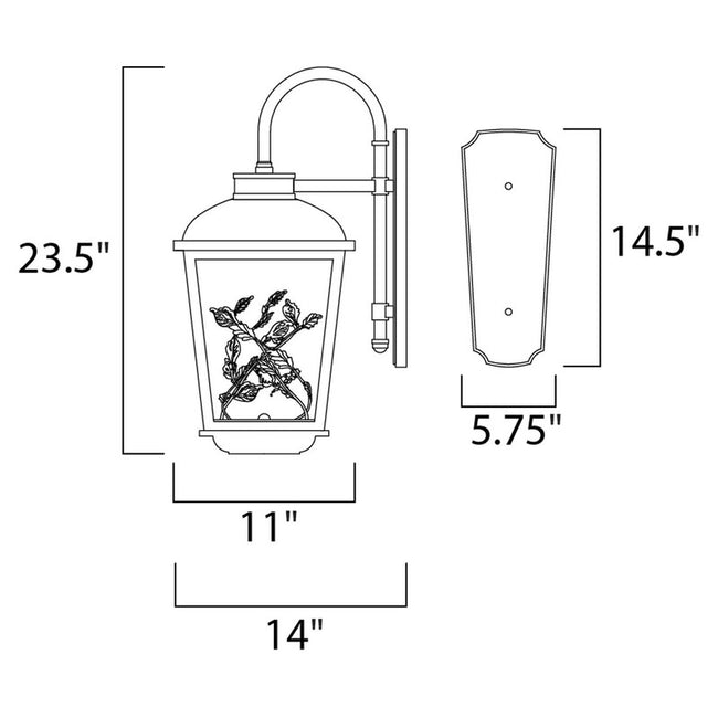 Maxim 53504CLAE - Arbor 2 Light 24" Wall Sconce