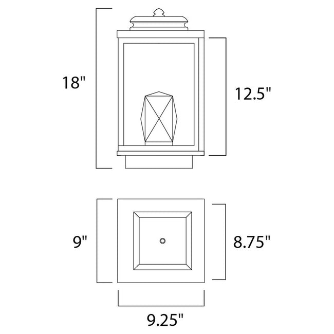 Maxim 53526CLGBK - Mandeville 2 Light 18" Wall Sconce