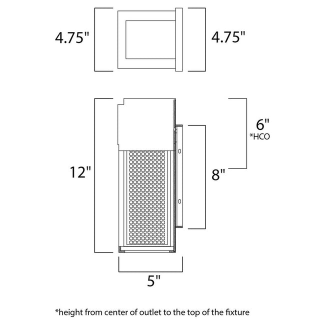 Maxim 53597GBKSST - Townhouse 1 Light 12" Wall Sconce
