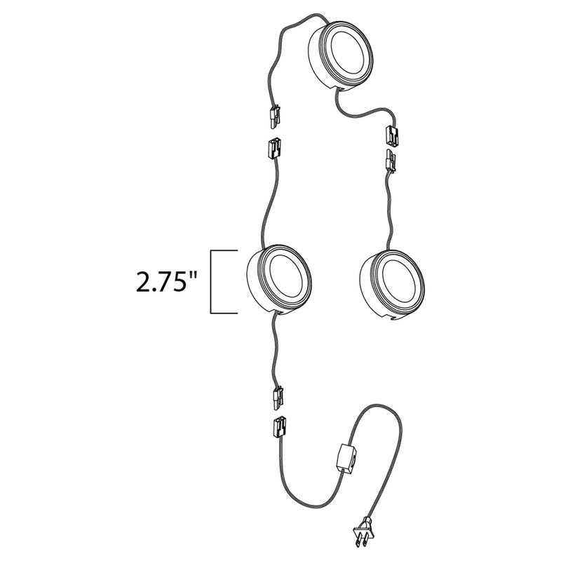 Maxim 53835BRZ - CounterMax MX-LD-AC 3" Puck Light - 3000K