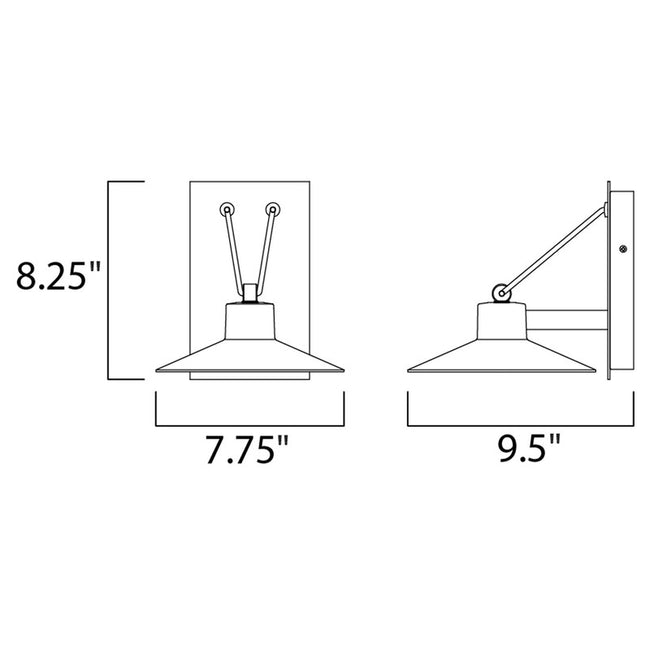 Maxim 54361FTABZ - Civic 1 Light 10" Wall Sconce