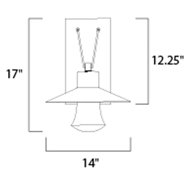 Maxim 54364CLABZ - Civic 1 Light 17" Wall Sconce