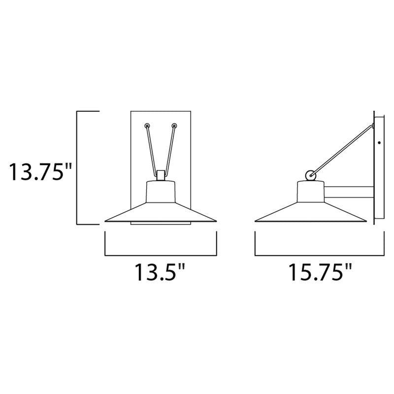 Maxim 54365FTABZ - Civic 1 Light 16" Wall Sconce