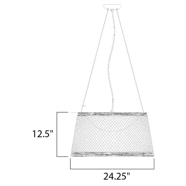 Maxim 54376NA - Bahama 1 Light 24" Pendant