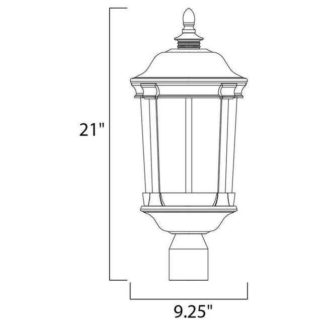 Maxim 55021CDBZ - Dover LED 1 Light 21" Post Light