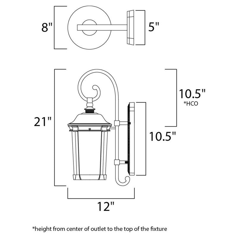 Maxim 55023CDBZ - Dover LED 1 Light 21" Wall Sconce