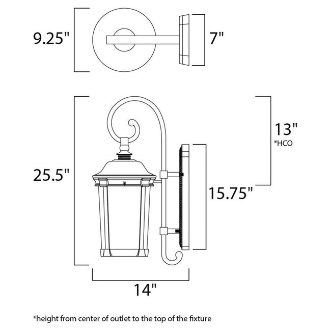 Maxim 55024CDBZ - Dover LED 1 Light 26" Wall Sconce