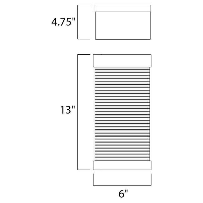 Maxim 55224CLBZ - Stackhouse VX 1 Light 13" Wall Sconce