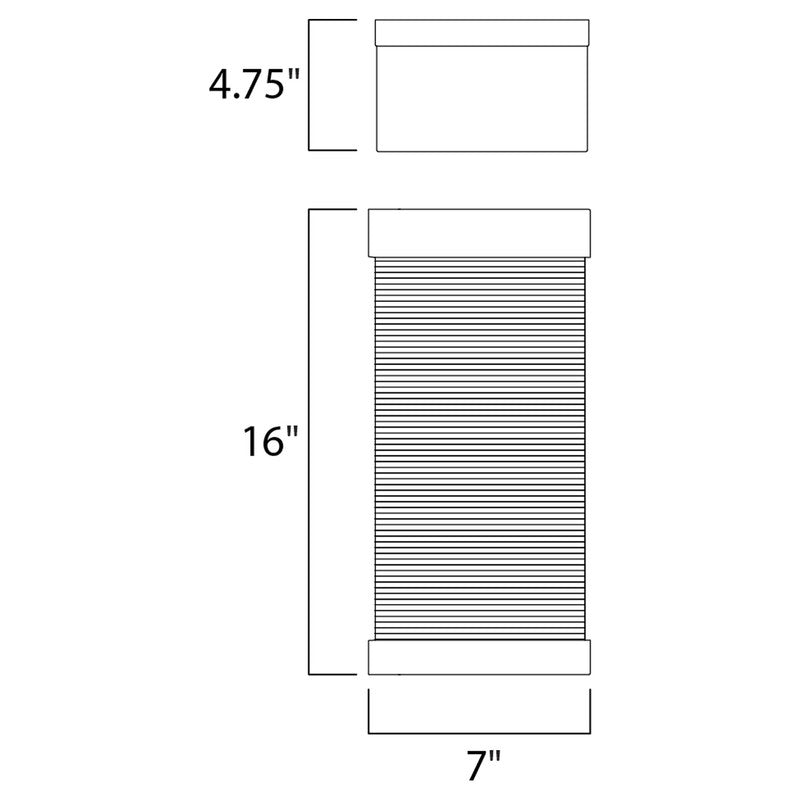 Maxim 55226CLBZ - Stackhouse VX 1 Light 16" Wall Sconce
