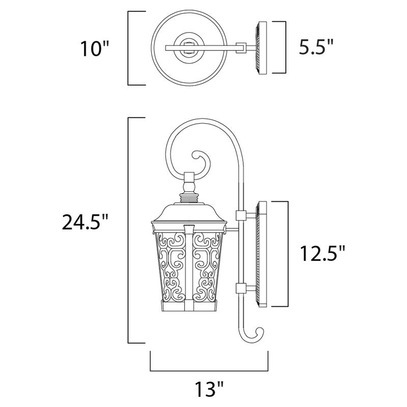 Maxim 55394BZ - Whisper Dark Sky 1 Light 25" LED Wall Sconce