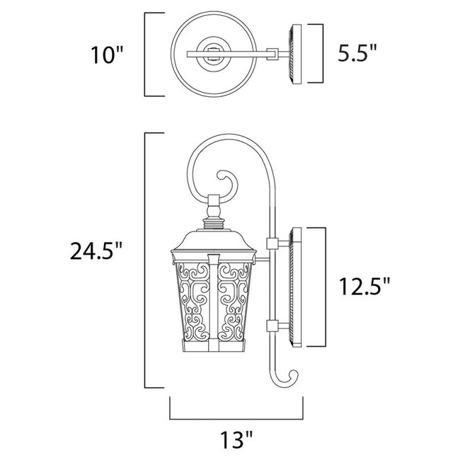 Maxim 55394BZ - Whisper Dark Sky 1 Light 25" LED Wall Sconce