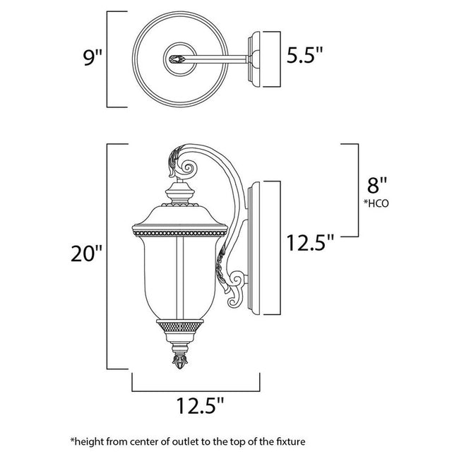 Maxim 55496WGOB - Carriage House LED 1 Light 20" Wall Sconce