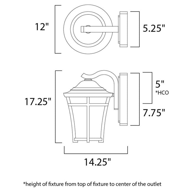 Maxim 55506LACO - Balboa DC LED E26 1 Light 17" Wall Sconce