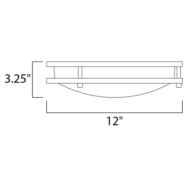 Maxim 55542WTSN - Linear 1 Light 12" LED Flush Mount