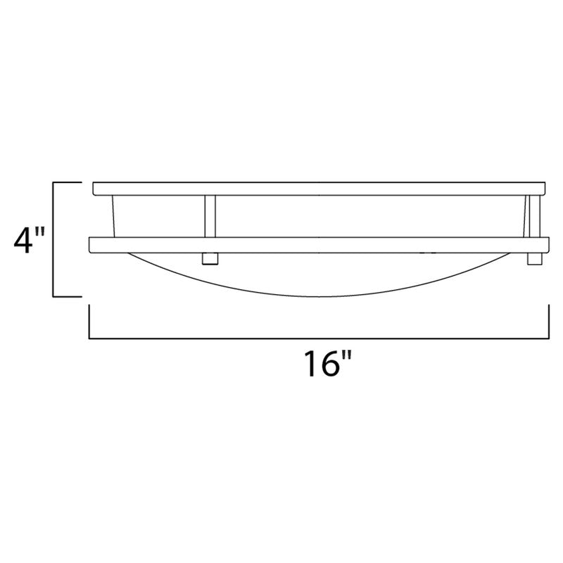 Maxim 55544WTSN - Linear 1 Light 16" LED Flush Mount
