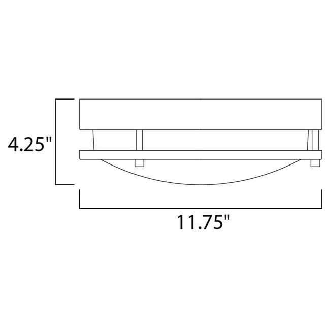 Maxim 55546WTSN - Linear 1 Light 12" LED Flush Mount w/ Emergency Backup