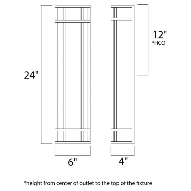 Maxim 55575WTBZ - Moon Ray 1 Light 24" Wall Sconce