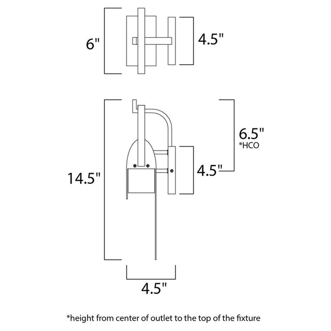 Maxim 55593RF - Laredo 1 Light 15" Wall Sconce