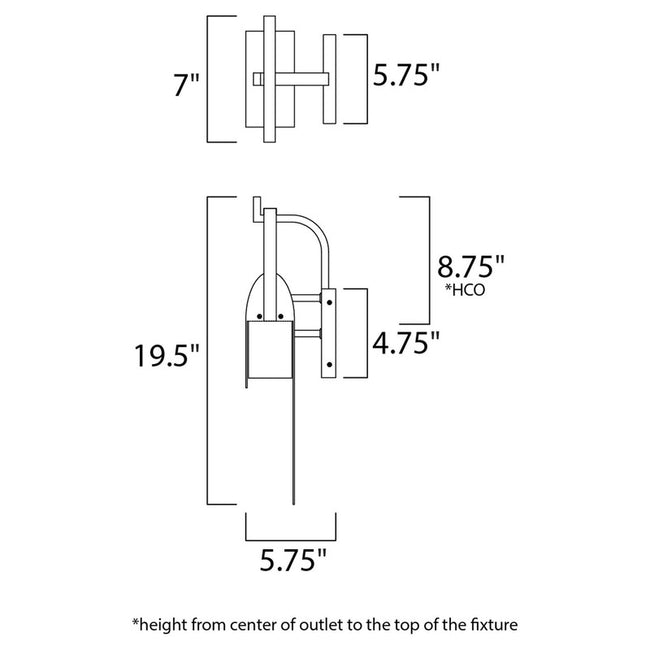 Maxim 55595RF - Laredo 1 Light 20" Wall Sconce