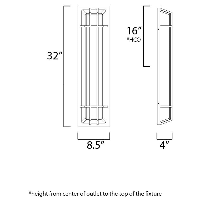Maxim 55687WTBZ - Trilogy 1 Light 32" LED Wall Sconce