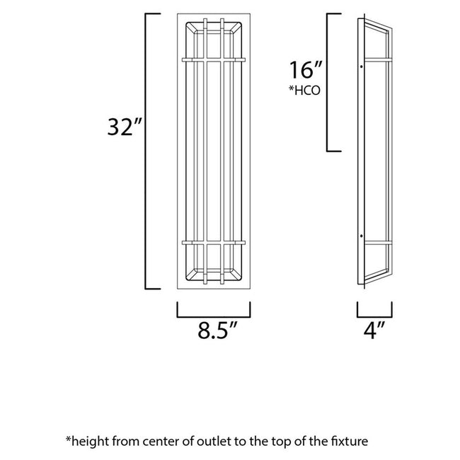 Maxim 55687WTBZ - Trilogy 1 Light 32" LED Wall Sconce