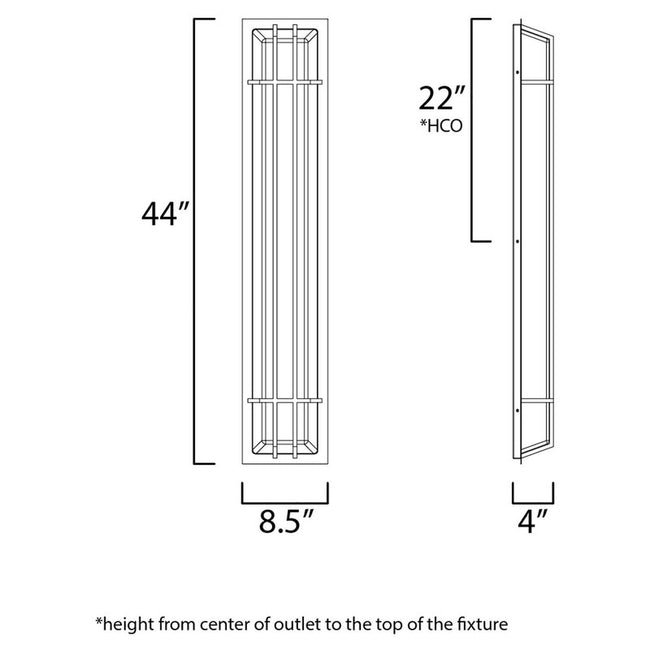 Maxim 55689WTBZ - Trilogy 1 Light 44" LED Wall Sconce