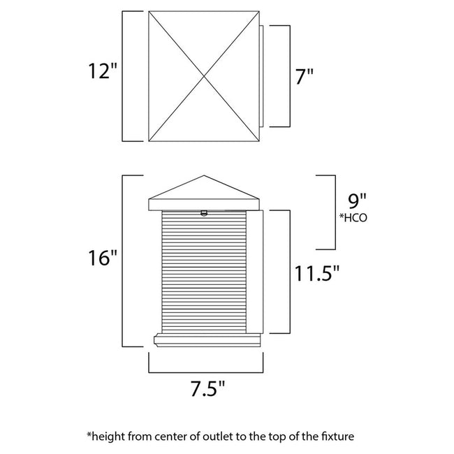 Maxim 55734CLET - Triumph VX 1 Light 16" LED Wall Sconce