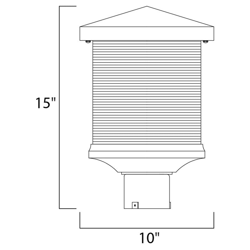 Maxim 55735CLET - Triumph VX 1 Light 15" LED Post Light
