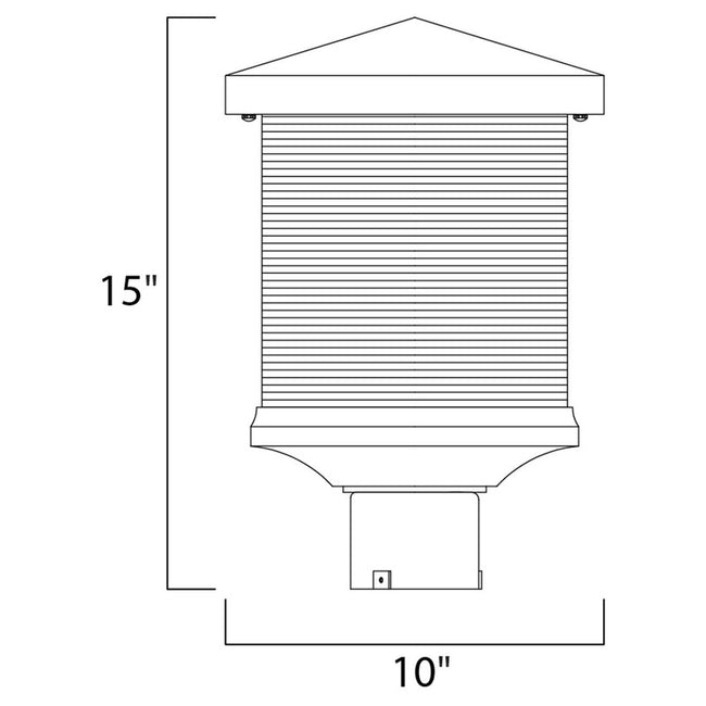 Maxim 55735CLET - Triumph VX 1 Light 15" LED Post Light