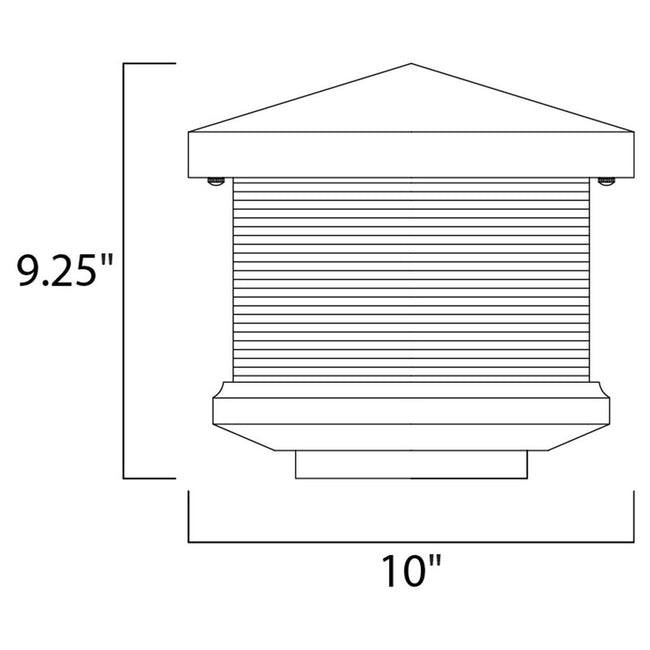 Maxim 55736CLET - Triumph VX 1 Light 10" LED Pier Mount