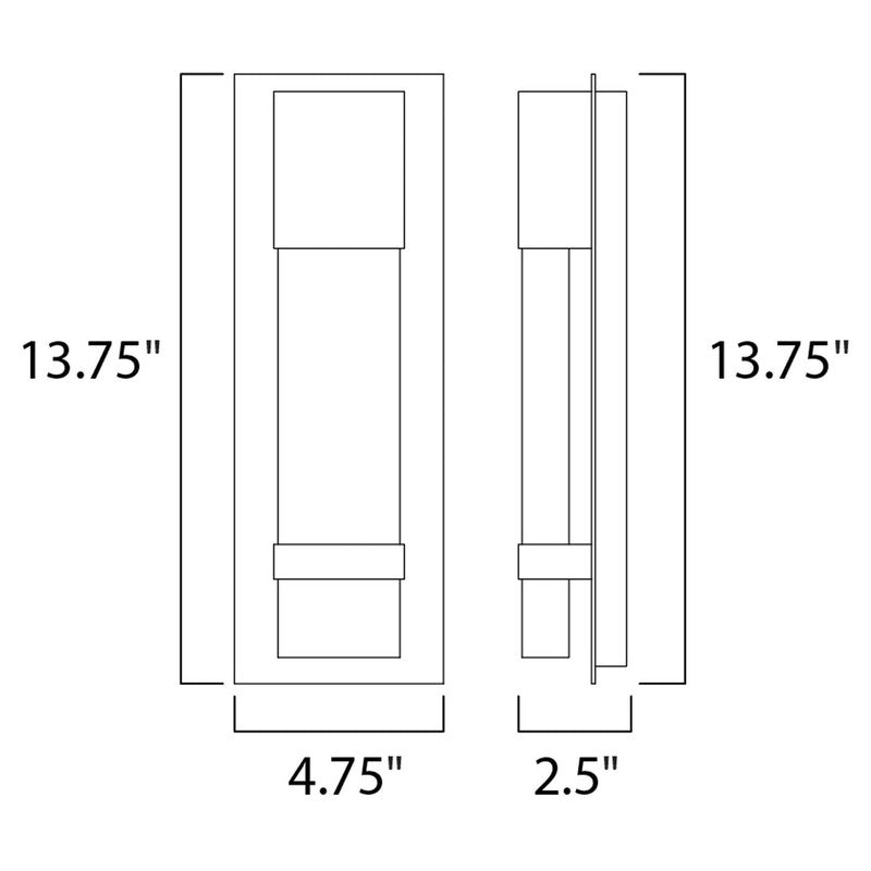 Maxim 55910BGBK - Cascade 1 Light 14" Wall Sconce