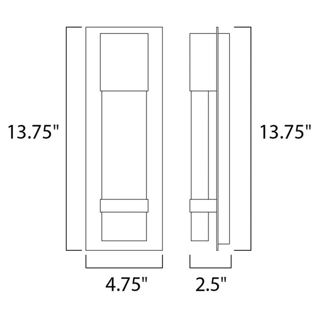 Maxim 55910BGBK - Cascade 1 Light 14" Wall Sconce