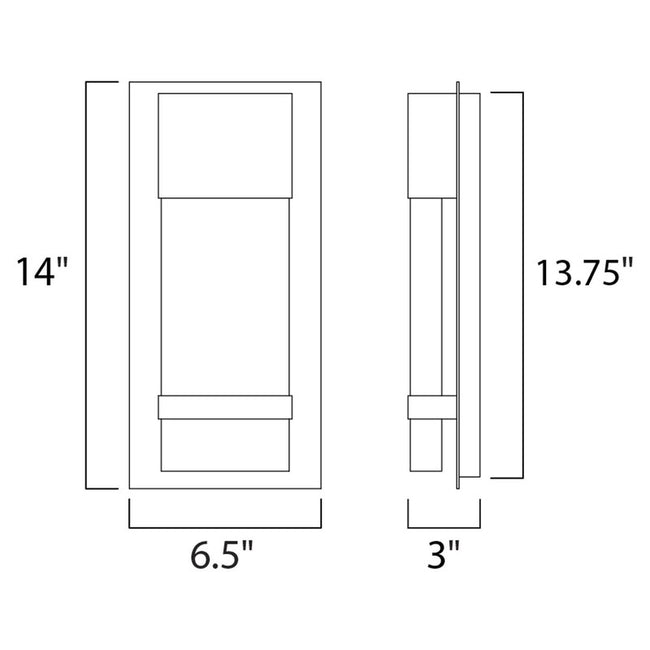 Maxim 55912BGBK - Cascade 1 Light 14" Wall Sconce