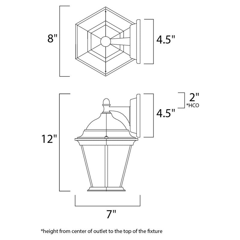 Maxim 56024FTBK - Builder Cast 1 Light 12" Wall Sconce w/ LED Bulb