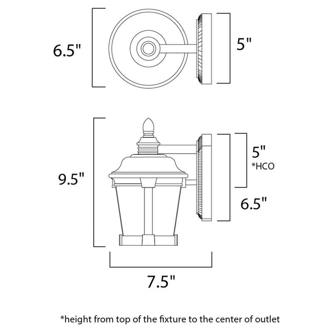 Maxim 56096FSBZ - Dover LED E26 1 Light 10" Wall Sconce