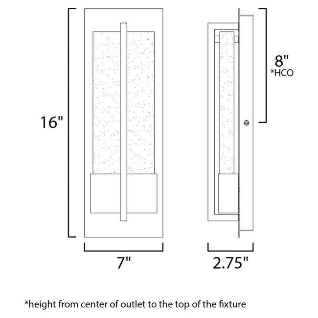 Maxim 56193BGBK - Cascade 1 Light 16" Wall Sconce