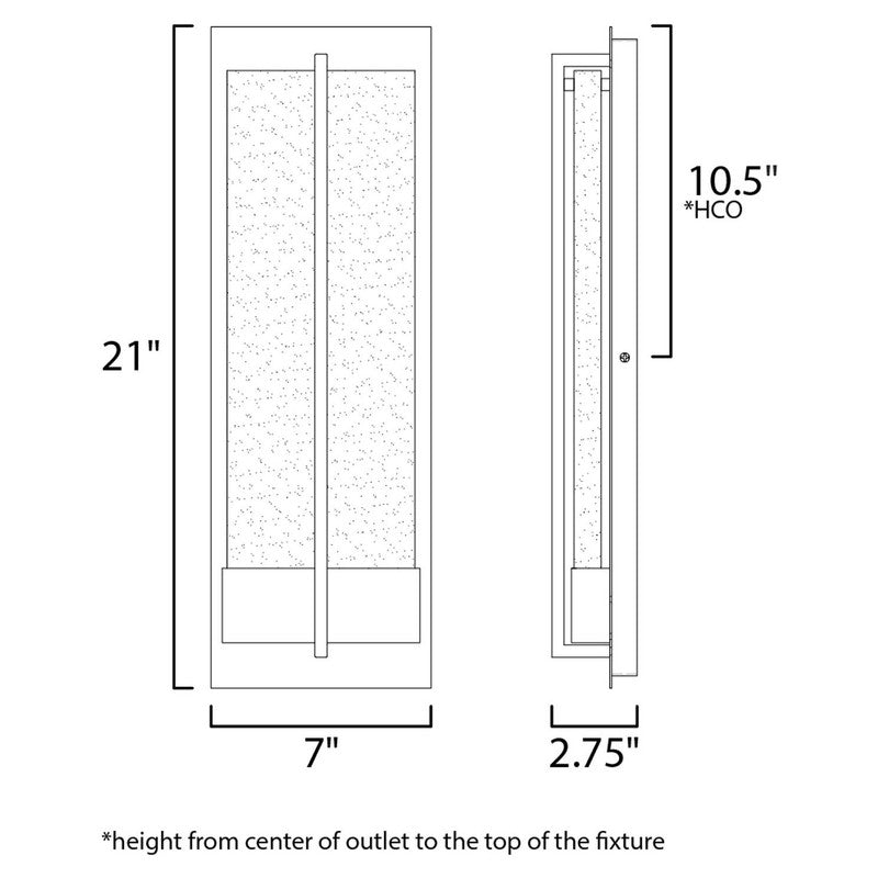 Maxim 56194BGBK - Cascade 1 Light 21" Wall Sconce
