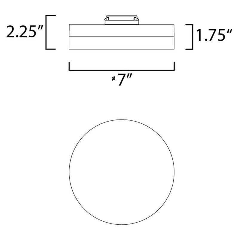 Maxim 57682CLFTBZ - Illuminaire II 1 Light 7" Flush Mount