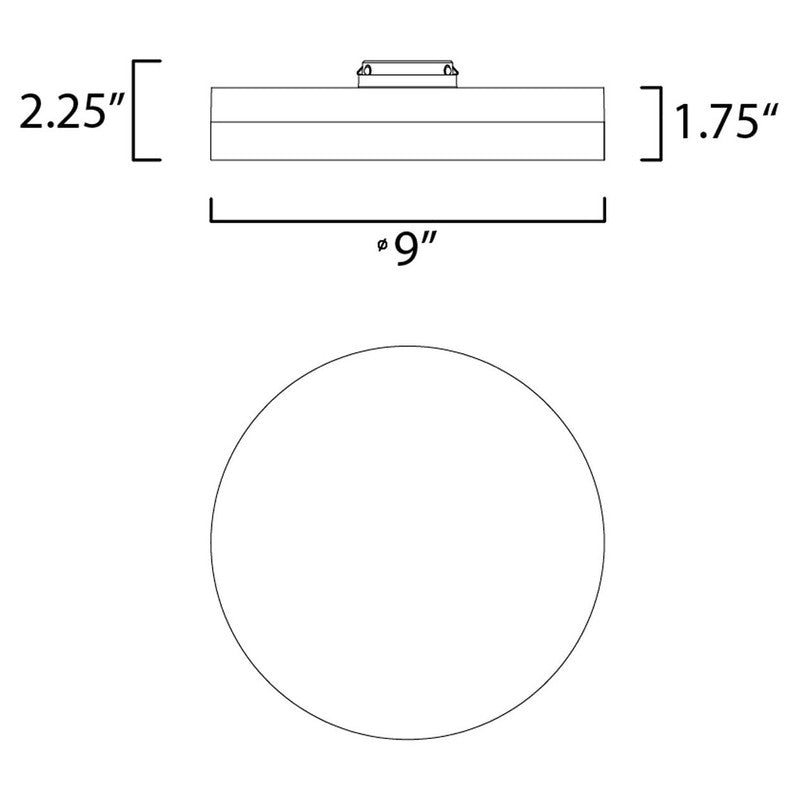 Maxim 57683CLFTBZ - Illuminaire II 1 Light 9" Flush Mount